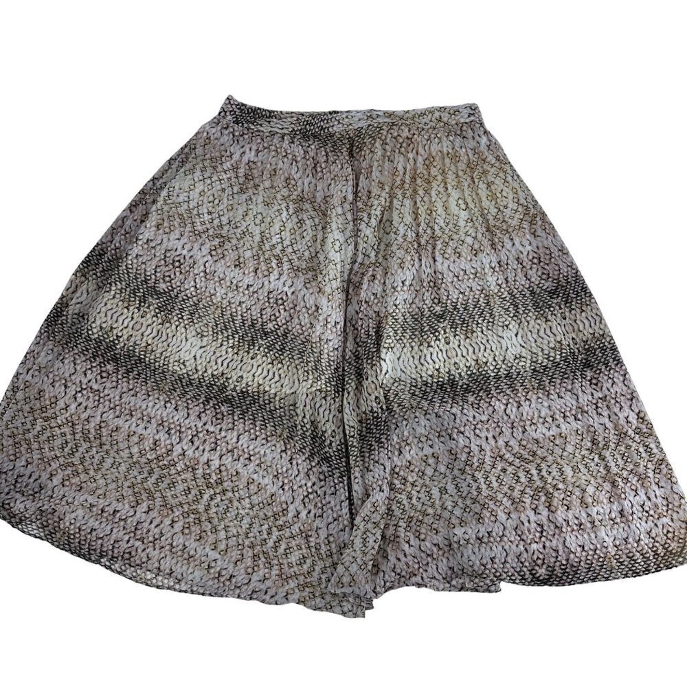 Great Jones Python Print Ruffle Midi Skirt Brown … - image 2